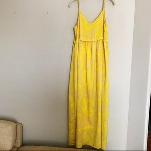 FRNCH Long Yellow Paisley Dress